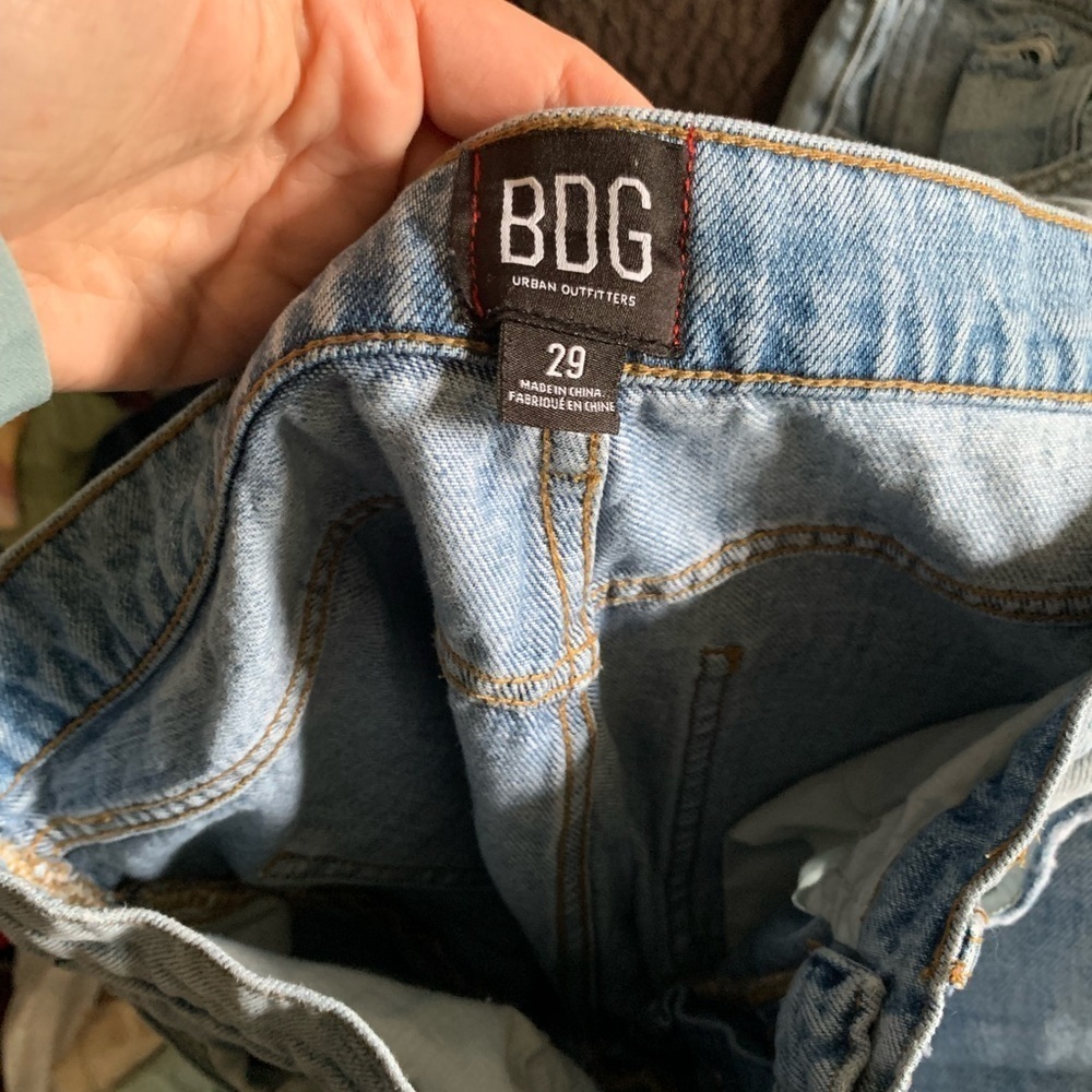 BDG High Waist Distressed Grunge Straight Leg Light Wash Jeans Size 29 - Picture 4 of 6